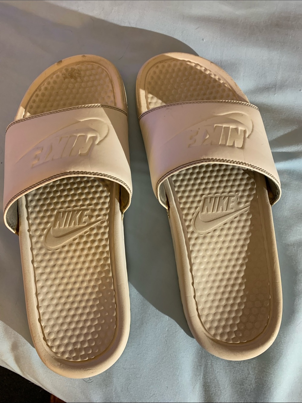 Nike Light Beige Slide Sandals